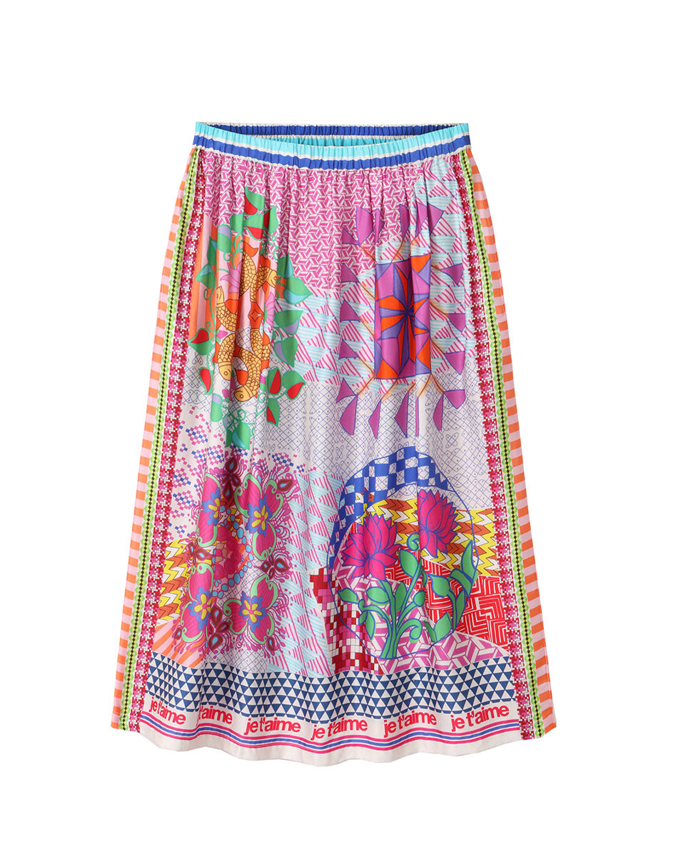 Elizabeth Rangoli Printed Midi Skirt