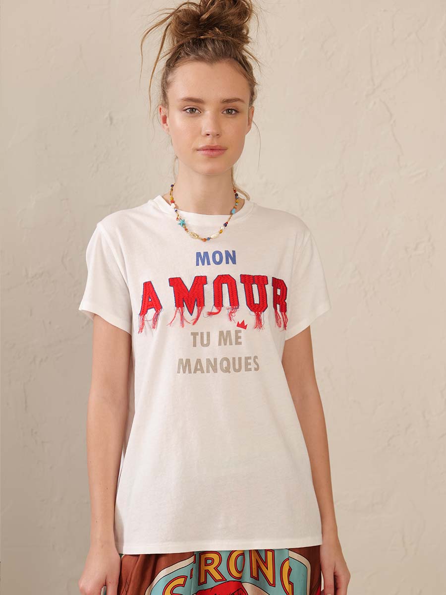 Tiffany Amour White T-Shirt