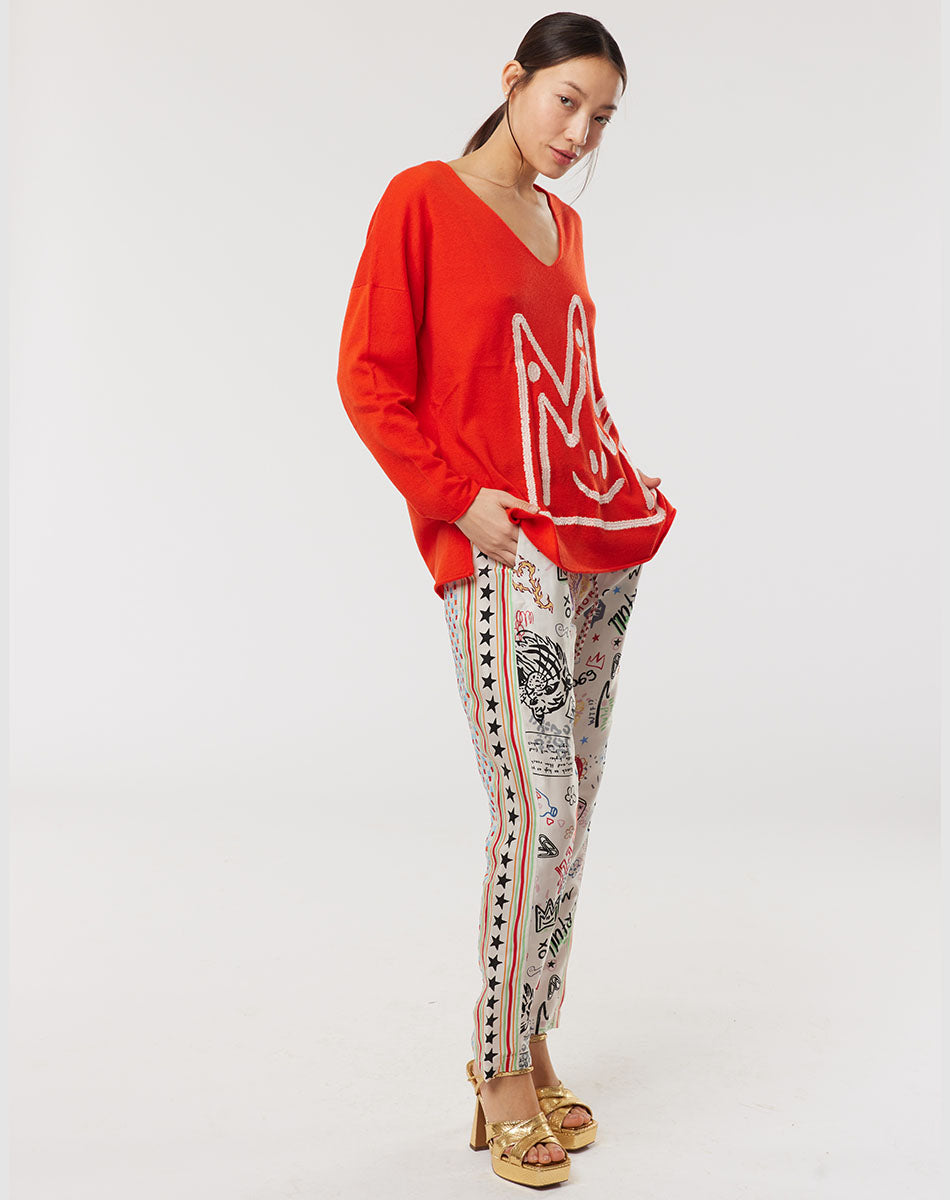 Ember Track Tapered Graffiti Pants