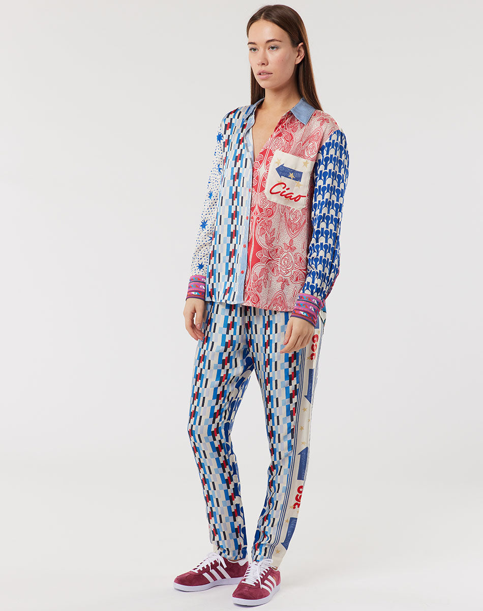 Isabel Mixed Print Nautical Shirt