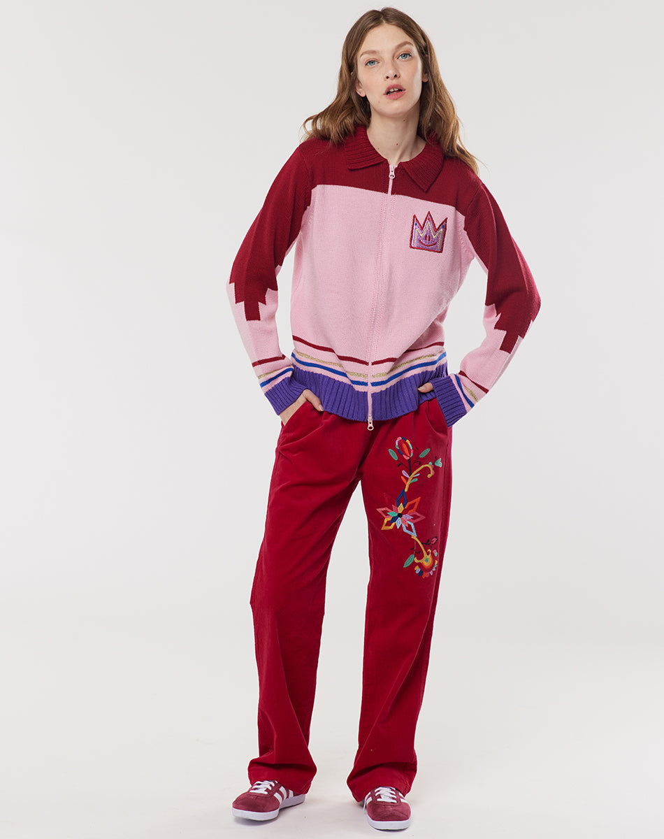 Bianca Cord Fuchsia Pants