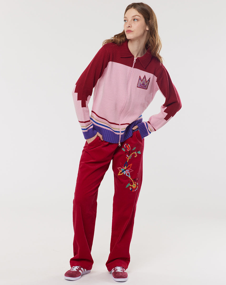 Bianca Cord Fuchsia Pants