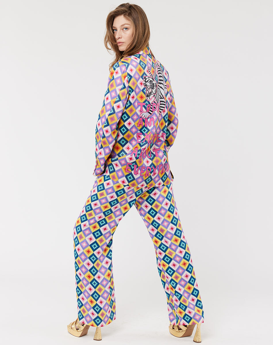 Margot Belted  Printed Tiger Pants