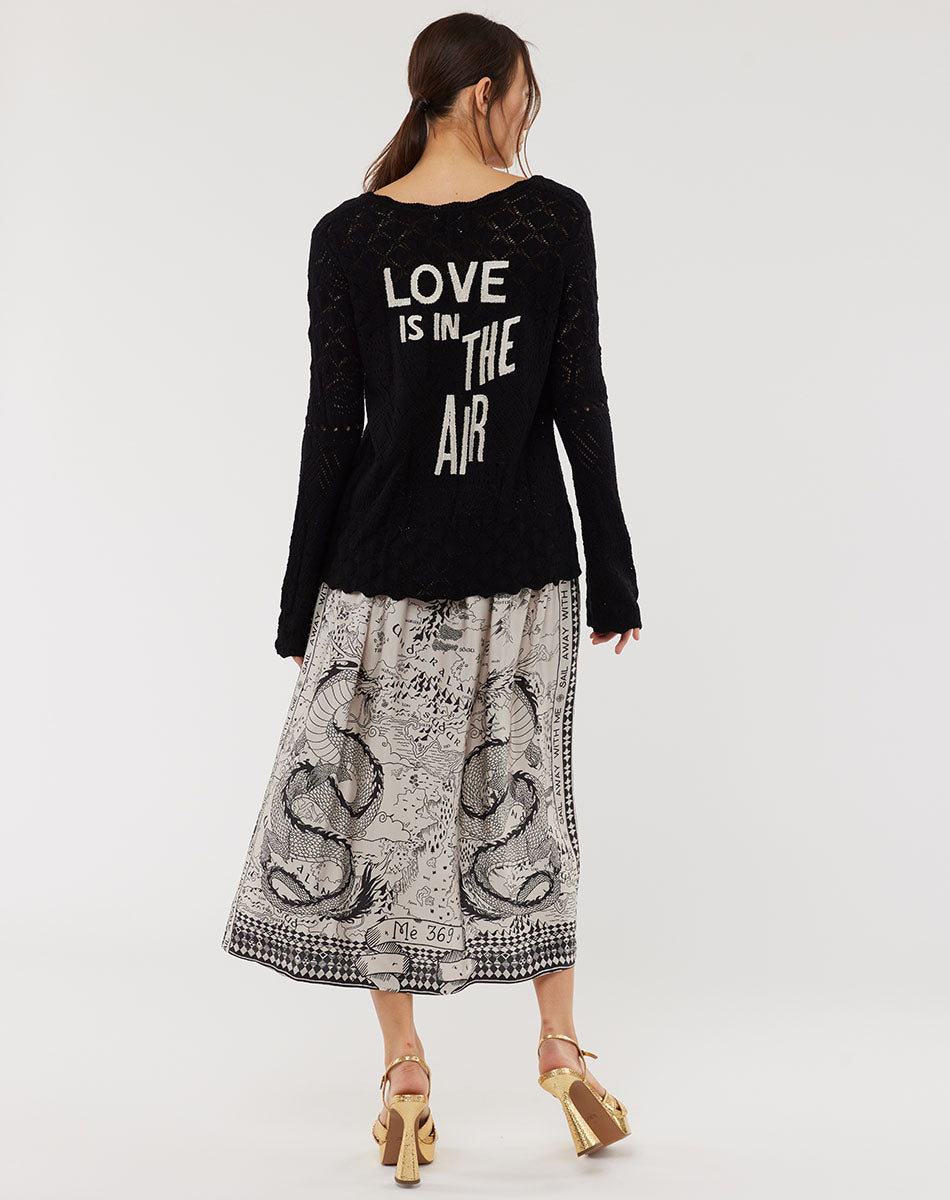 Vanessa Printed Voyage Midi Skirt