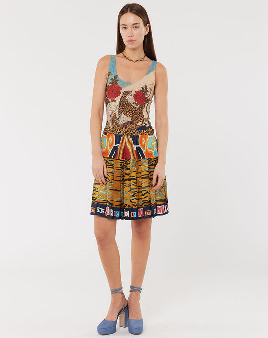 Diana Pleated Oriental Skirt