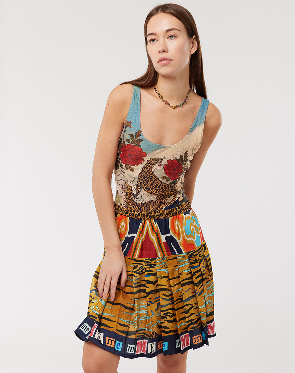 Diana Pleated Oriental Skirt