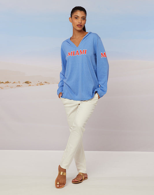 Colette Hooded Blue Sweatshirt