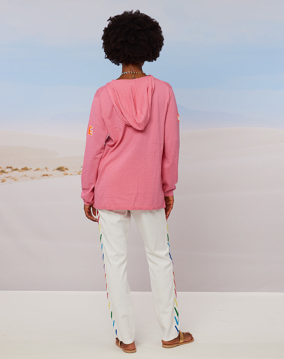 Colette Hooded Pink Sweatshirt