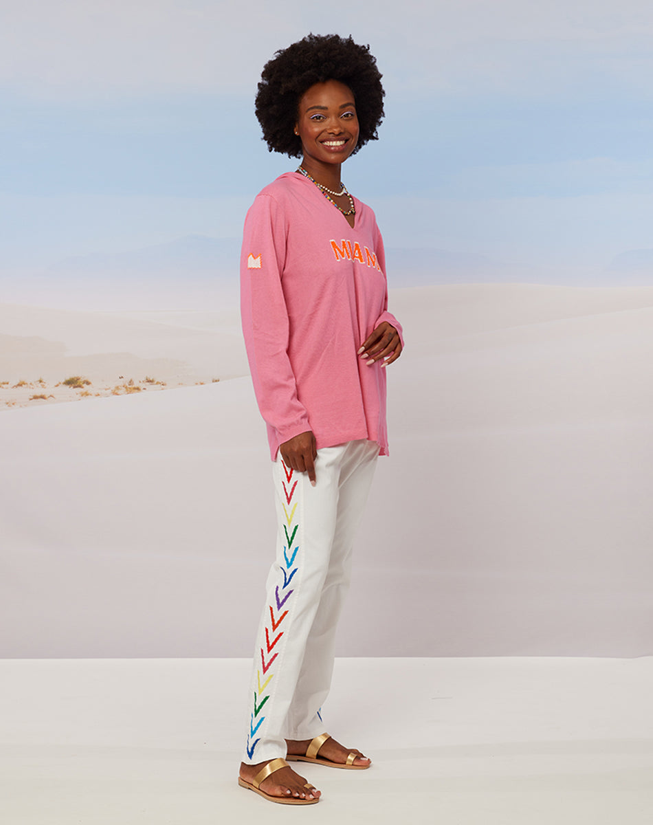 Colette Hooded Pink Sweatshirt