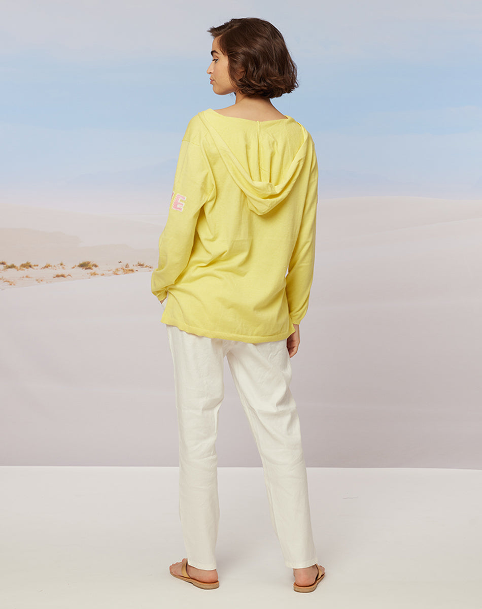 Colette Hooded Yellow Sweatshirt