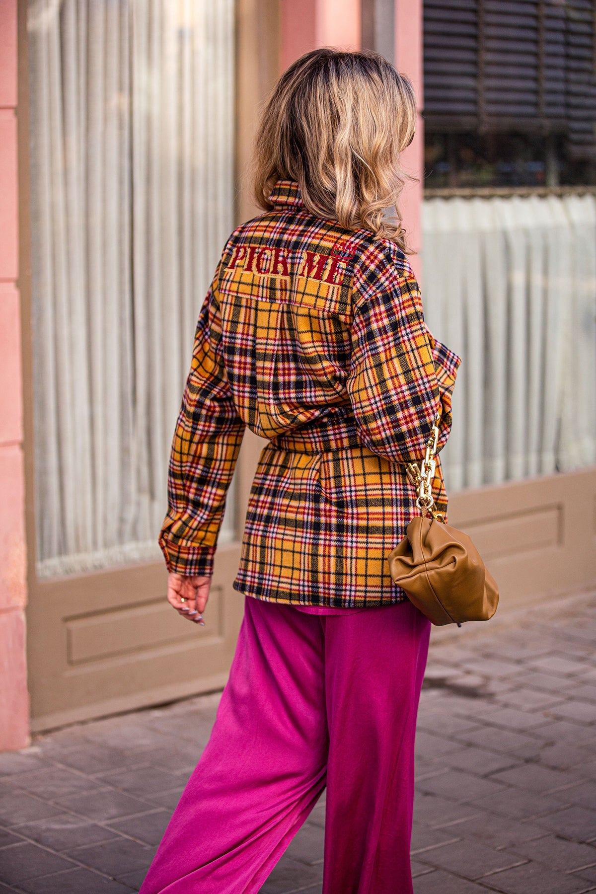 Noemie checked jacket