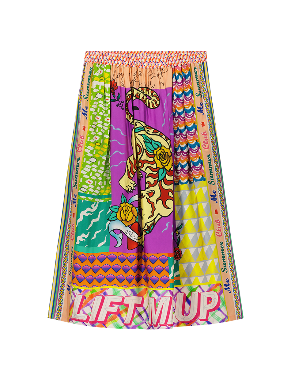 Vanessa Artisan Printed Midi Skirt