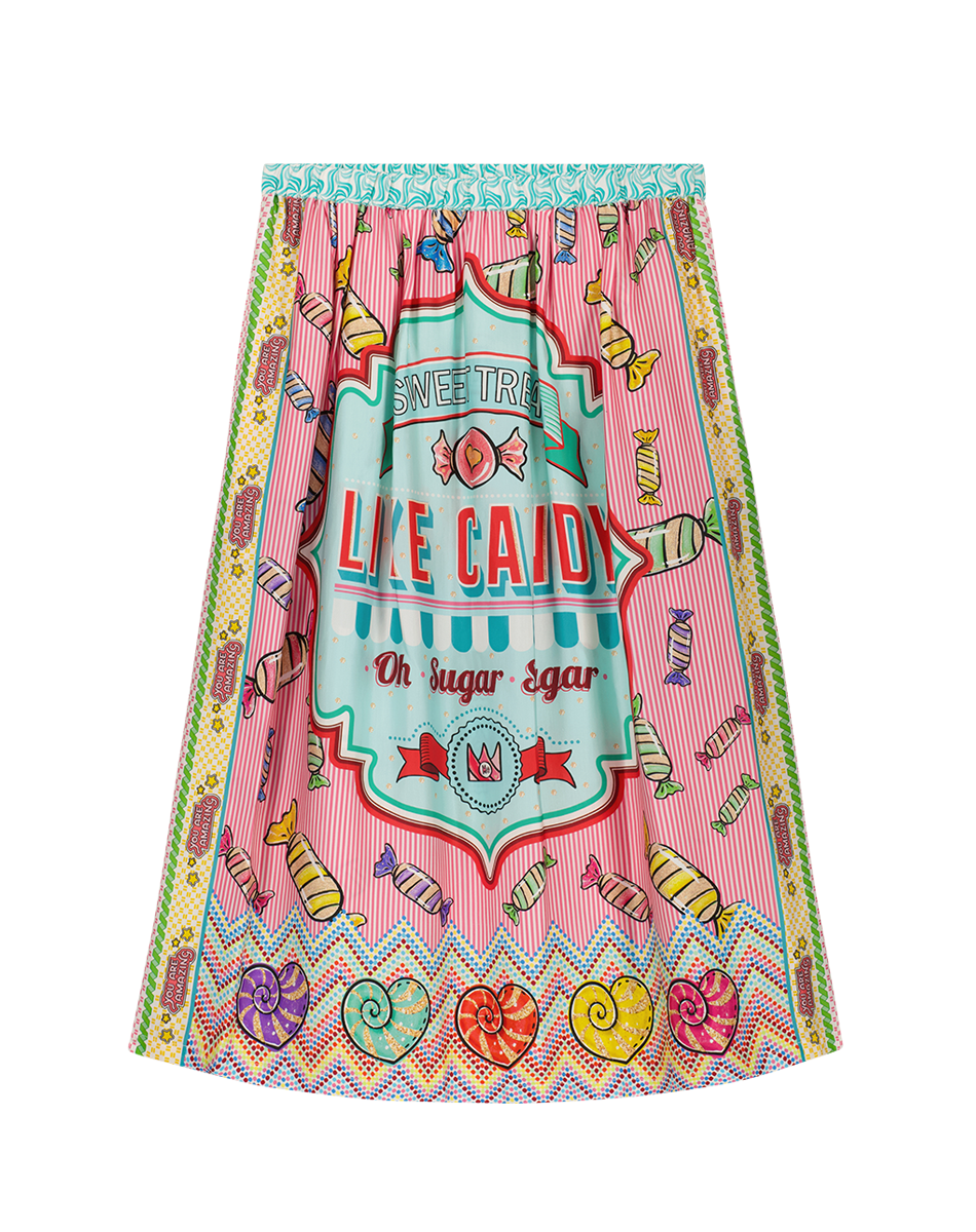 Vanessa Candy Printed Midi Skirt