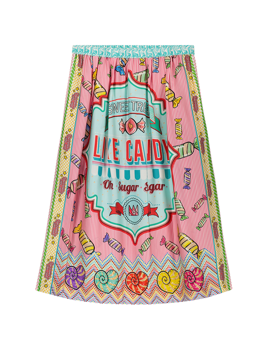 Vanessa Candy Printed Midi Skirt