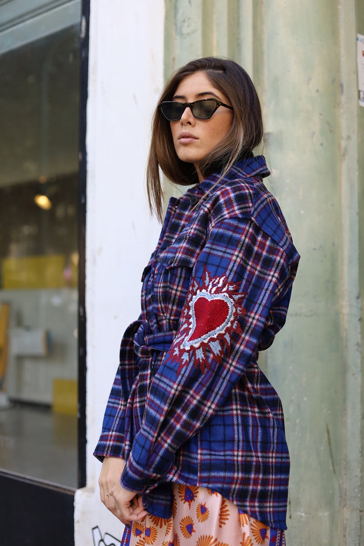 Noemie checked jacket