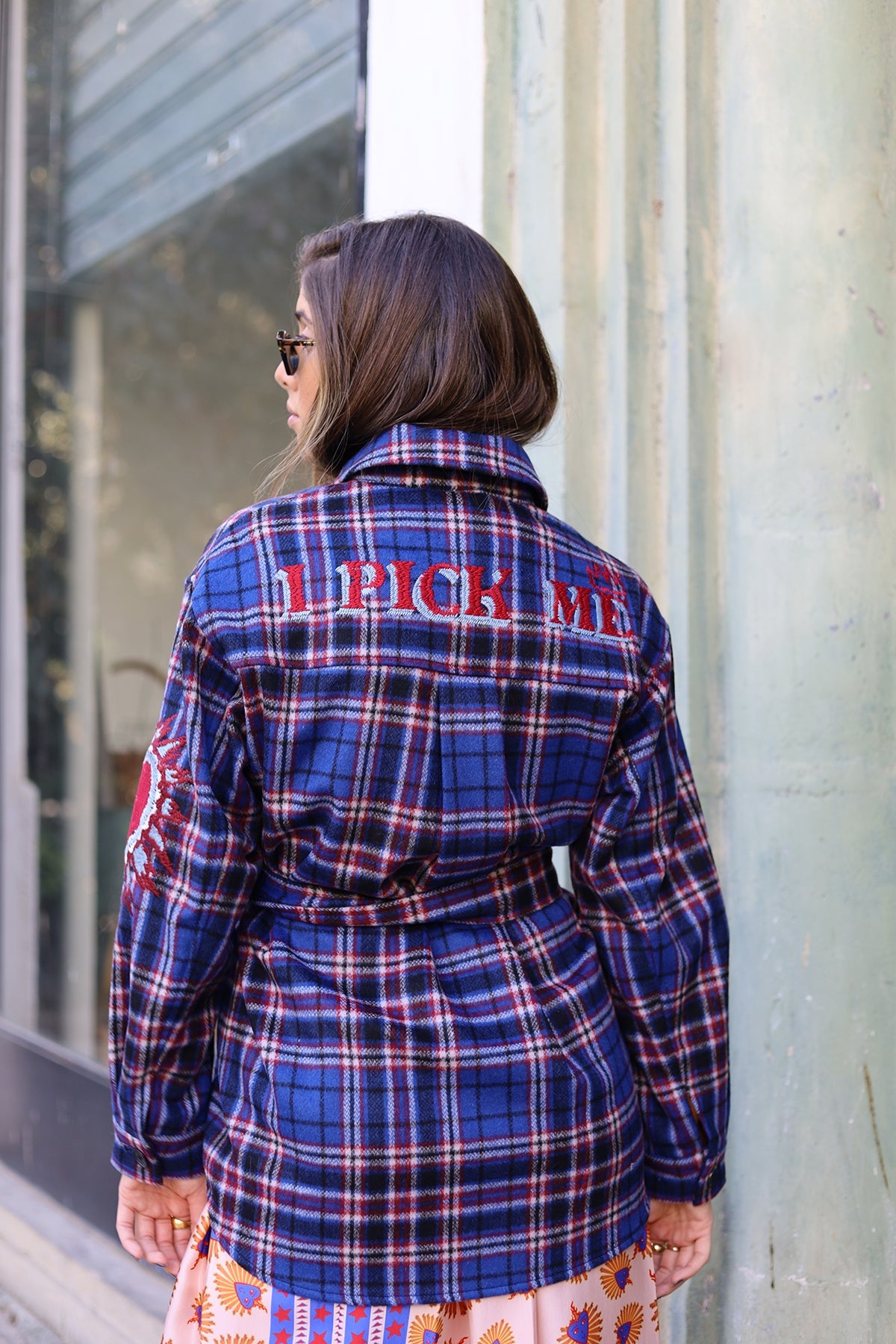 Noemie checked jacket