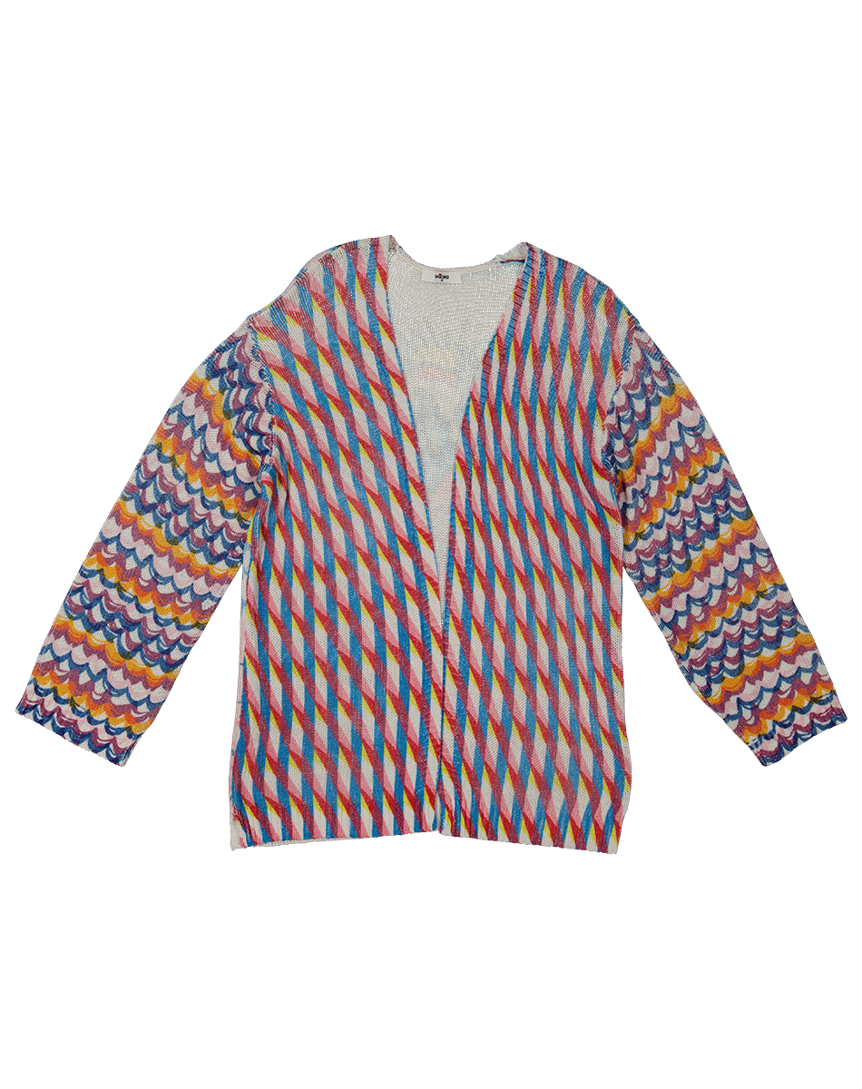 Victoria Magic Linen Printed Cardigan