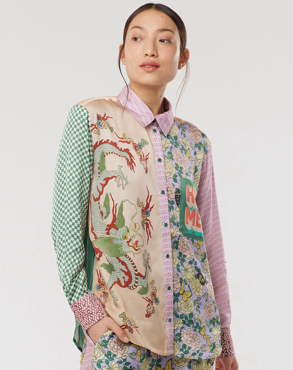 Isabel Mixed Print L'amour Shirt