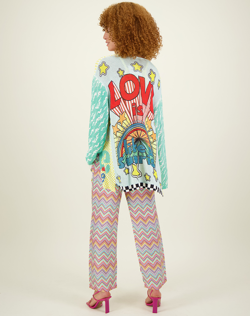 Victoria Love Linen Printed Cardigan